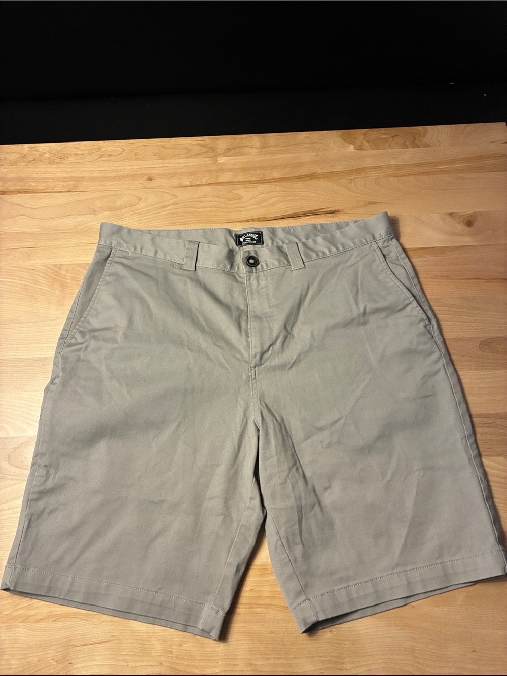 Billabong Men's Light Khaki Flat Front Shorts
